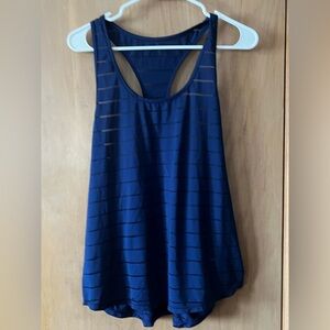 ZYIA Medium Women ACTIVE Havana Workout Athletic Racerback Tank Navy Blue​​